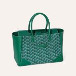 Goyard Saigon Tote Green Goyardine Canvas Palladium Hardware - Image 4